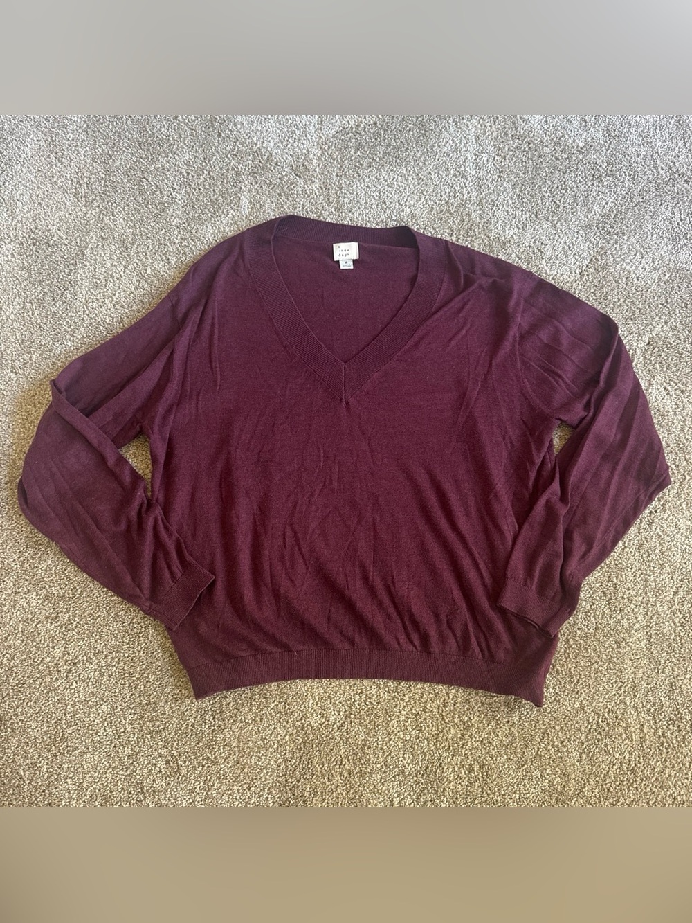 a new day women’s V-Neck Sweater - Burgundy